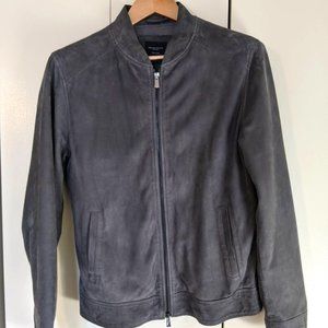 Grand Frank Marloes Stone Grey Suede Jacket Small